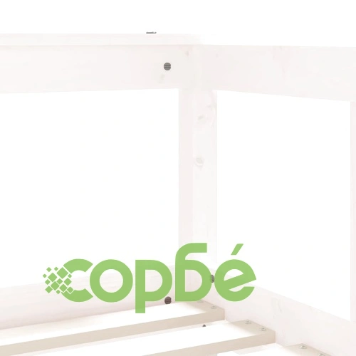 Рамка за детско легло, бяла, 70x140 см, бор масив ➤ топ цена ➤ sorbe.bg