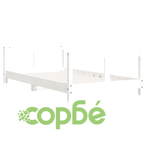 Детска рамка за легло бяла 80x160 см масивна борова дървесина ➤ топ цена ➤ sorbe.bg