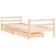 Рамка за детско легло с чекмеджета 90x200 см масивно дърво бор
