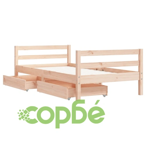 Рамка за детско легло с чекмеджета 80x160 см бор масив ➤ топ цена ➤ sorbe.bg