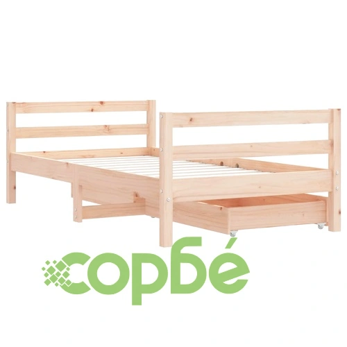 Рамка за детско легло с чекмеджета 80x160 см бор масив ➤ топ цена ➤ sorbe.bg