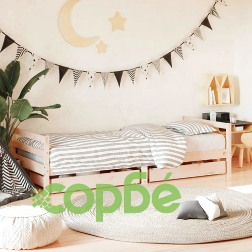 Детска рамка за легло с чекмеджета, 90x190 см, бор масив ➤ топ цена ➤ sorbe.bg