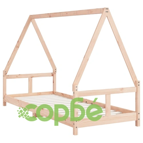 Детска рамка за легло 80x200 см борово дърво масив ➤ топ цена ➤ sorbe.bg