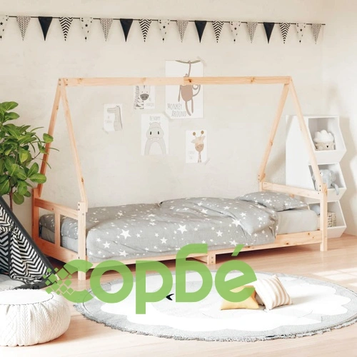 Детска рамка за легло 80x200 см борово дърво масив ➤ топ цена ➤ sorbe.bg