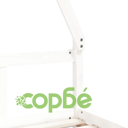 Рамка за детско легло бяла 80x200 см масивна чамова дървесина ➤ топ цена ➤ sorbe.bg