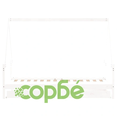 Детска рамка за легло с чекмеджета, бяла, 90x190 см, бор масив ➤ топ цена ➤ sorbe.bg