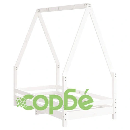 Рамка за детско легло, бяла, 70x140 см, бор масив  ➤ топ цена ➤ sorbe.bg