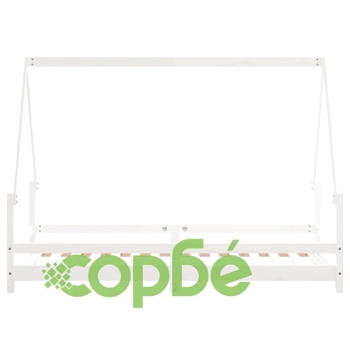 Детска рамка за легло, бяла, 90x190 см, бор масив ➤ топ цена ➤ sorbe.bg