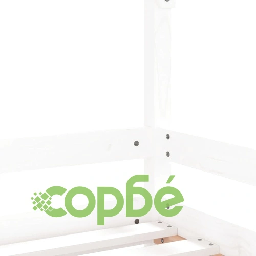 Детска рамка за легло, бяла, 90x190 см, бор масив ➤ топ цена ➤ sorbe.bg