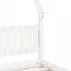 Рамка за детско легло бяла 90x200 см масивна борова дървесина