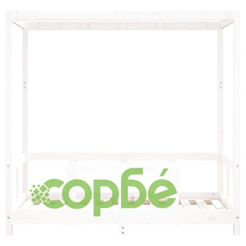 Рамка за детско легло, бяла, 70x140 см, бор масив ➤ топ цена ➤ sorbe.bg