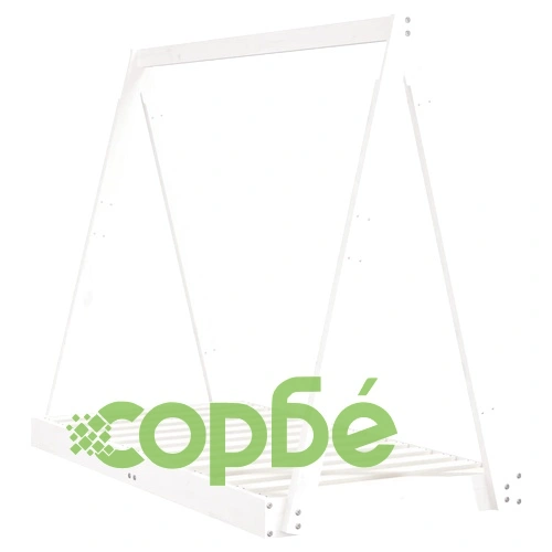 Рамка за детско легло, бяла, 70x140 см, бор масив ➤ топ цена ➤ sorbe.bg