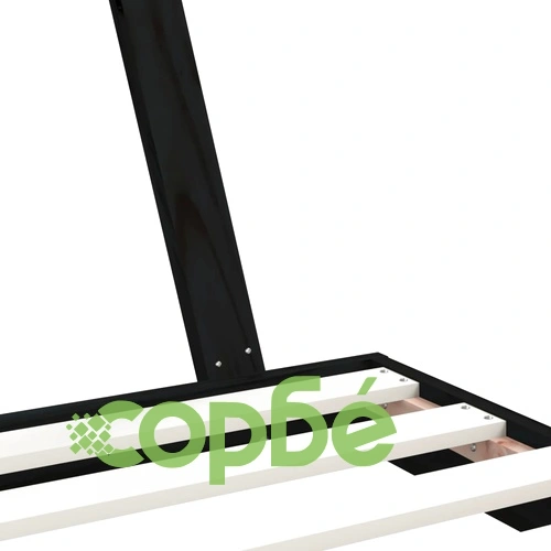 Детска рамка за легло, черна, 90x190 см, бор масив ➤ топ цена ➤ sorbe.bg