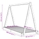 Рамка за детско легло 80x200 см масивна борова дървесина