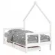 Рамка за детско легло с чекмеджета, бяла, 80x160 см, чам масив