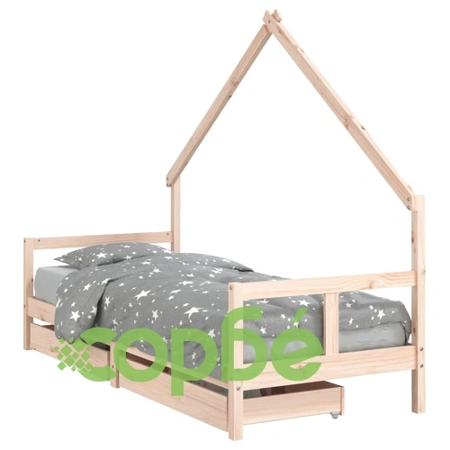 Рамка за детско легло с чекмеджета, 80x200 см, чам масив ➤ топ цена ➤ sorbe.bg