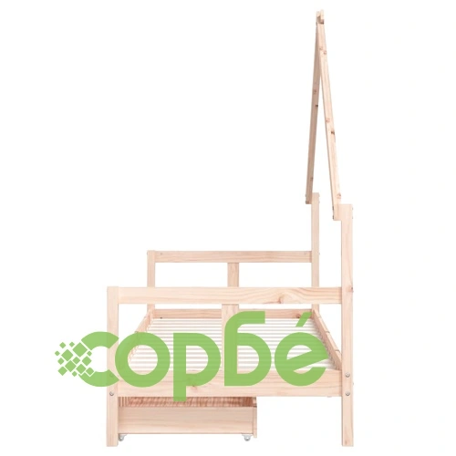 Рамка за детско легло с чекмеджета, 80x200 см, чам масив ➤ топ цена ➤ sorbe.bg