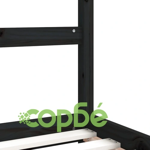 Рамка за детско легло с чекмеджета, черно, 80x200 см, чам масив ➤ топ цена ➤ sorbe.bg