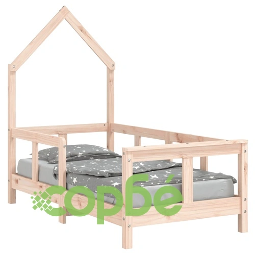 Рамка за детско легло, 70x140 см, масивна борова дървесина ➤ топ цена ➤ sorbe.bg