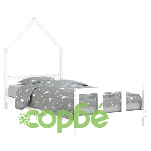 Детска рамка за легло, бяла, 90x190 см, бор масив ➤ топ цена ➤ sorbe.bg