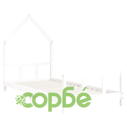 Детска рамка за легло, бяла, 90x190 см, бор масив ➤ топ цена ➤ sorbe.bg