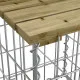 Градинска пейка габионен дизайн 143x71x65,5 см импрегниран бор