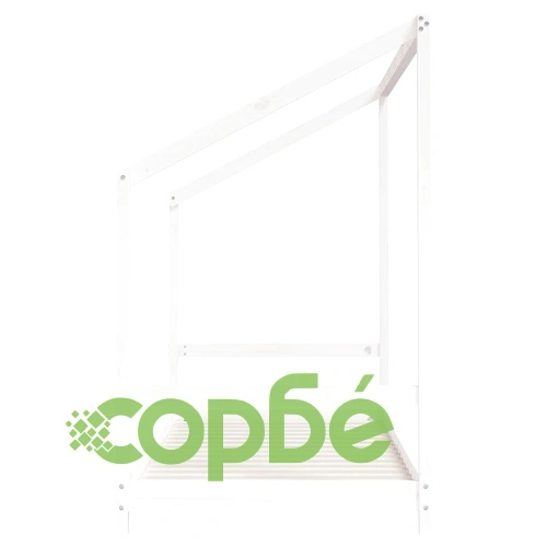 Рамка за детско легло бяла 90x200 см масивна борова дървесина ➤ топ цена ➤ sorbe.bg