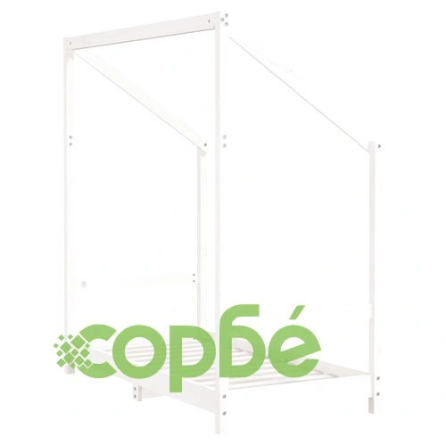 Рамка за детско легло, бяла, 70x140 см, бор масив ➤ топ цена ➤ sorbe.bg