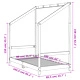 Рамка за детско легло 80x160 см масивна борова дървесина