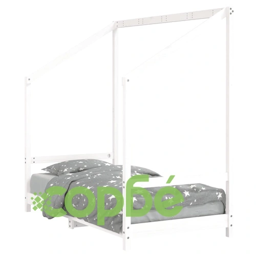 Детска рамка за легло бяла 80x160 см масивна борова дървесина ➤ топ цена ➤ sorbe.bg