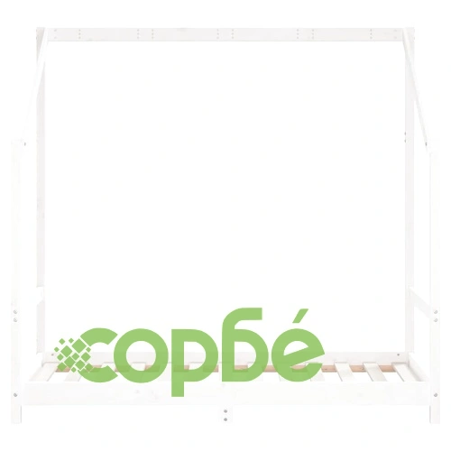 Детска рамка за легло бяла 80x160 см масивна борова дървесина ➤ топ цена ➤ sorbe.bg