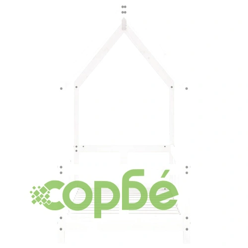 Рамка за детско легло, бяла, 70x140 см, бор масив ➤ топ цена ➤ sorbe.bg