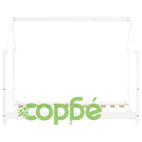 Детска рамка за легло бяла 80x160 см масивна борова дървесина ➤ топ цена ➤ sorbe.bg