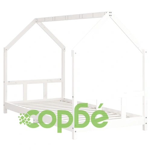 Детска рамка за легло, бяла, 90x190 см, бор масив ➤ топ цена ➤ sorbe.bg