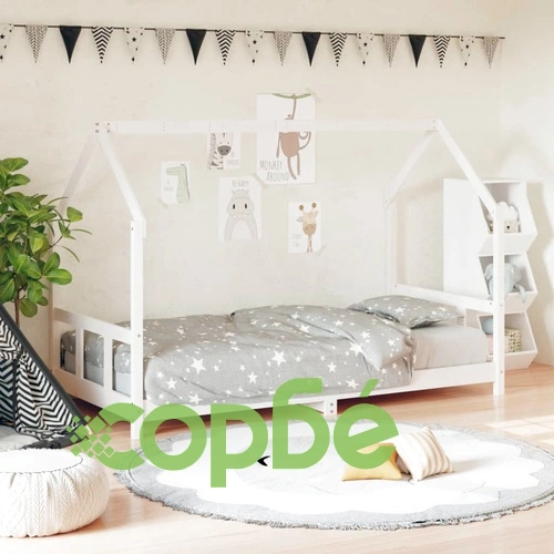 Детска рамка за легло, бяла, 90x190 см, бор масив ➤ топ цена ➤ sorbe.bg