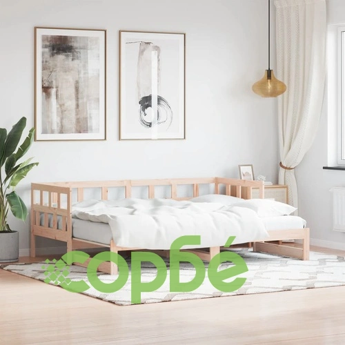 Канапе с изтеглящо разтегателно легло 90x190 см бор масив ➤ топ цена ➤ sorbe.bg