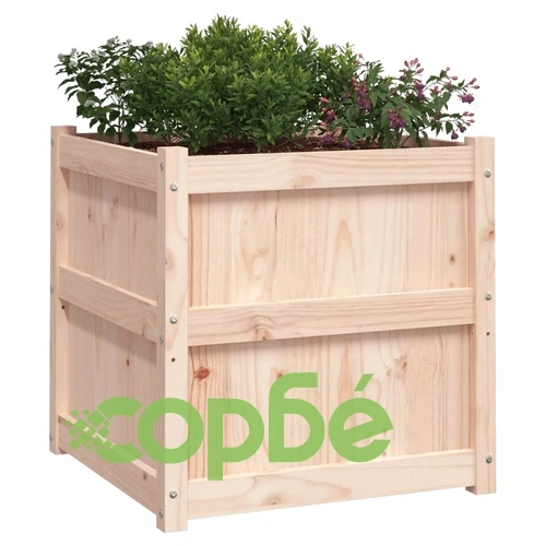 Градински сандък, 60x60x60 см, бор масив на топ цена от sorbe.bg Градински сандък, 60x60x60 см, бор масив ➤ топ цена ➤ sorbe.bg