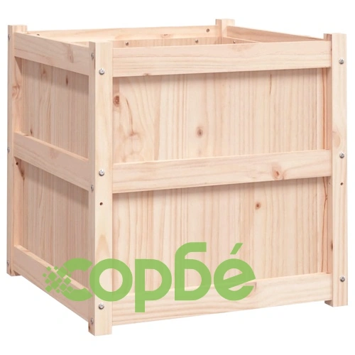 Градински сандък, 60x60x60 см, бор масив на топ цена от sorbe.bg Градински сандък, 60x60x60 см, бор масив ➤ топ цена ➤ sorbe.bg