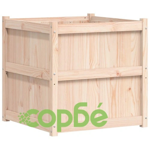 Градински сандък, 70x70x70 см, борово дърво масив ➤ топ цена ➤ sorbe.bg