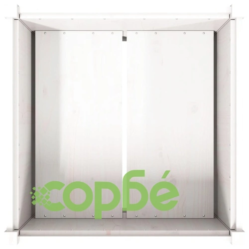Градински сандък, бял, 70x70x70 см, борово дърво масив ➤ топ цена ➤ sorbe.bg