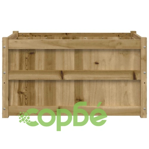 Градинска кашпа 90x50x50 см импрегниран бор ➤ топ цена ➤ sorbe.bg