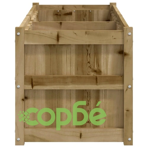 Градински сандък, 150x50x50 см, импрегнирано борово дърво ➤ топ цена ➤ sorbe.bg