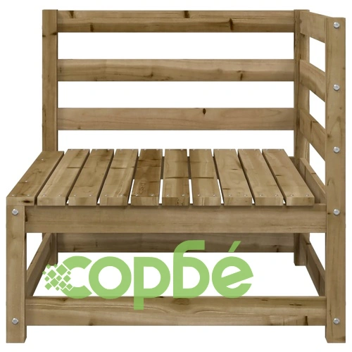 Градински ъглови дивани, 2 бр, 70x70x67 см, импрегниран бор ➤ топ цена ➤ sorbe.bg