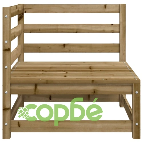 Градински ъглови дивани, 2 бр, 70x70x67 см, импрегниран бор ➤ топ цена ➤ sorbe.bg