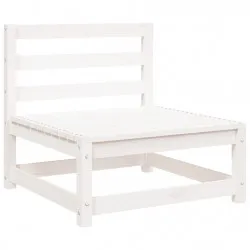 Градинско кресло без подлакътници, бял, 70x70x67 см, бор масив