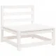 Градинско кресло без подлакътници, бял, 70x70x67 см, бор масив