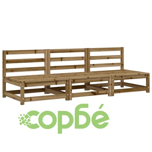 Градински кресла без подлакътници, 3 бр, 70x70x67 см ➤ топ цена ➤ sorbe.bg