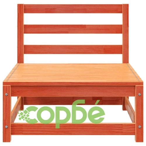 Градински диван, 2-местен, восъчнокафяв, бор масив ➤ топ цена ➤ sorbe.bg