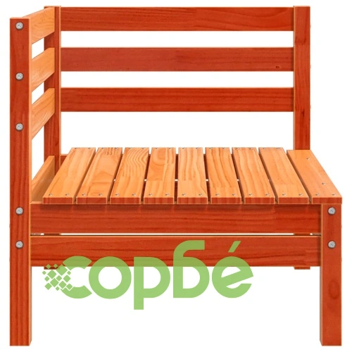 Градински ъглови дивани, 2 бр, восъчнокафяво, бор масив ➤ топ цена ➤ sorbe.bg