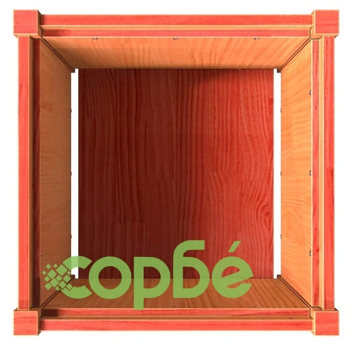 Градински сандък, восъчнокафяв, 50x50x50 см, борово дърво масив ➤ топ цена ➤ sorbe.bg